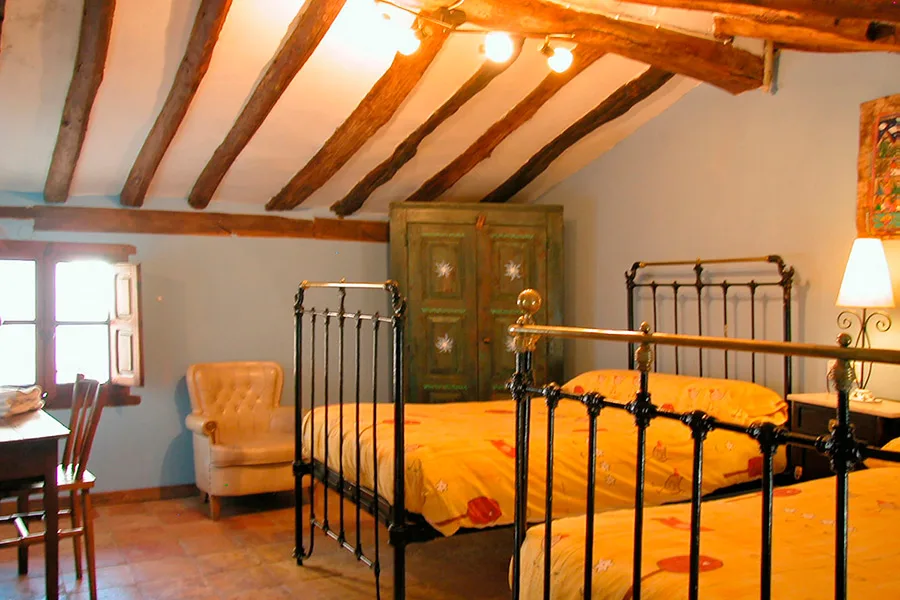 Habitación doble con dos camas Casa Rural Txandia Habitación doble con dos camas Casa Rural Txandia
