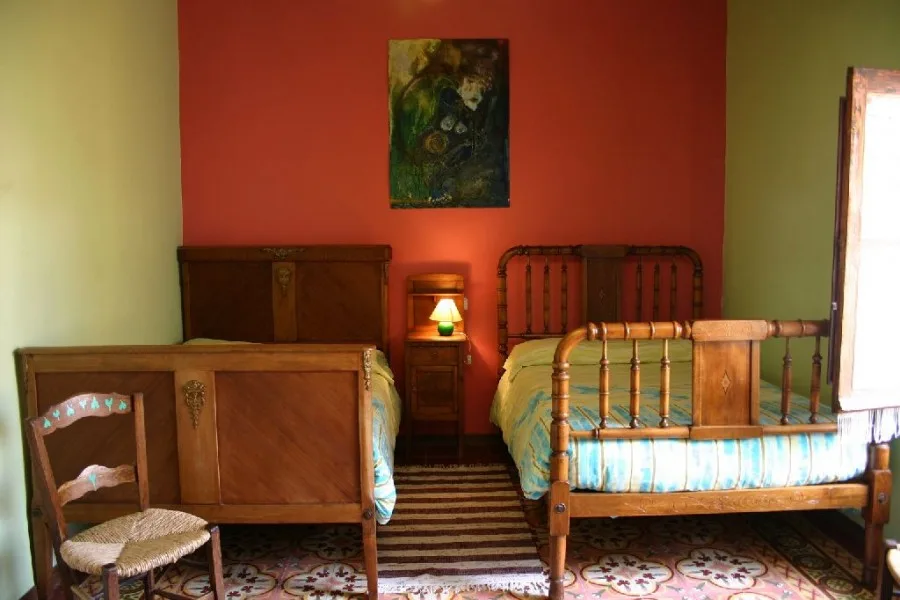 Habitación doble con dos camas Casa Rural Txandia Habitación doble con dos camas Casa Rural Txandia